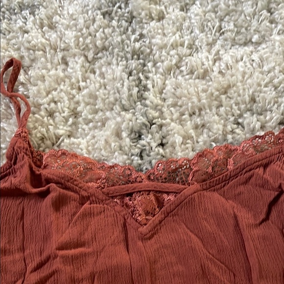 Maurices Rust orange Camisole with Lace Trim size medium - Picture 3 of 6